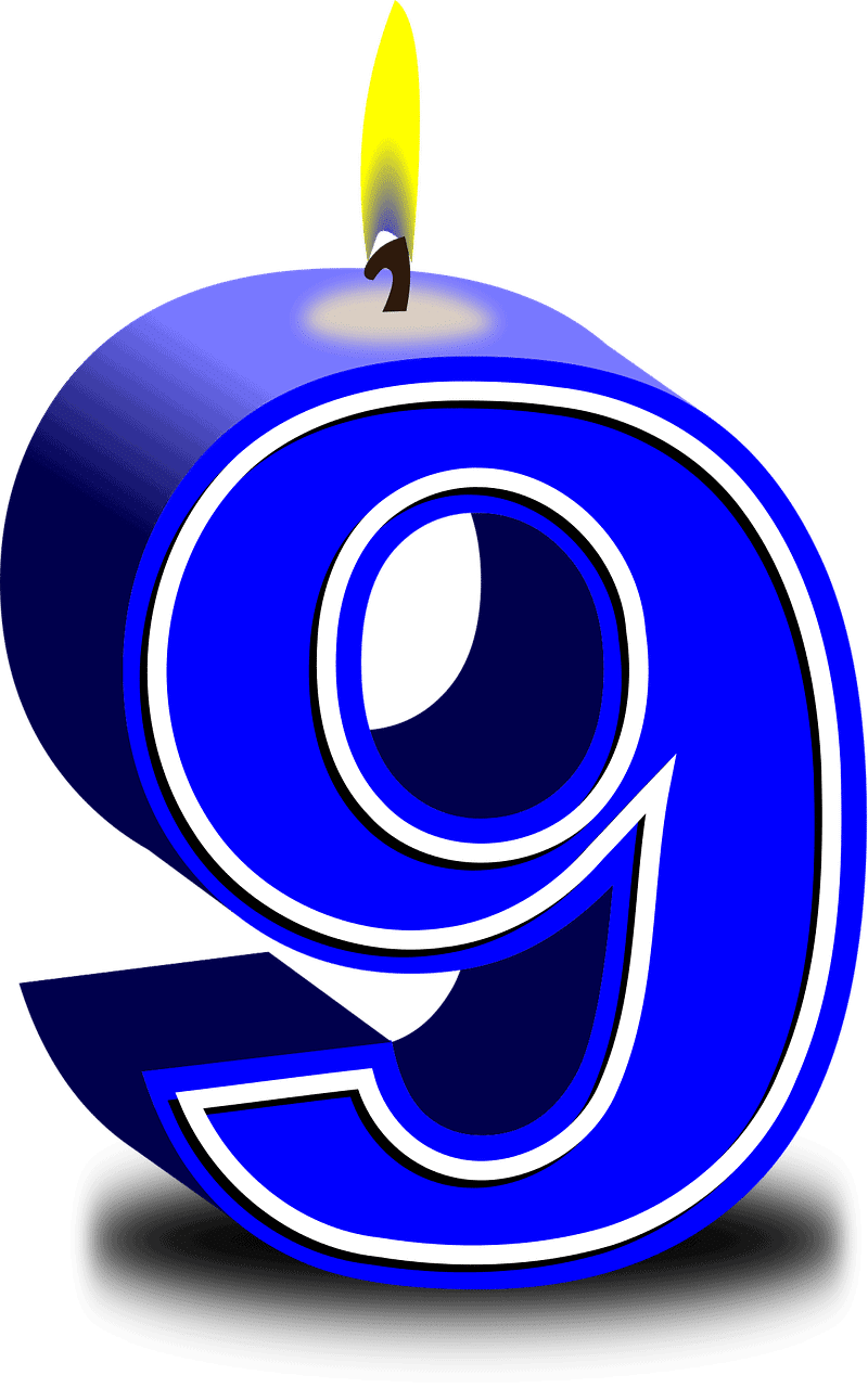 נר ליום הולדת 9